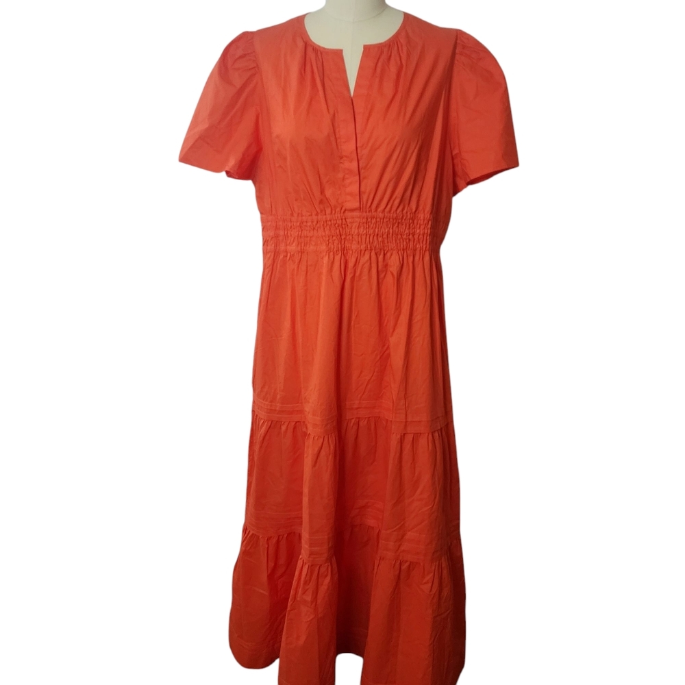 Quince Orange Tiered Maxi Dress